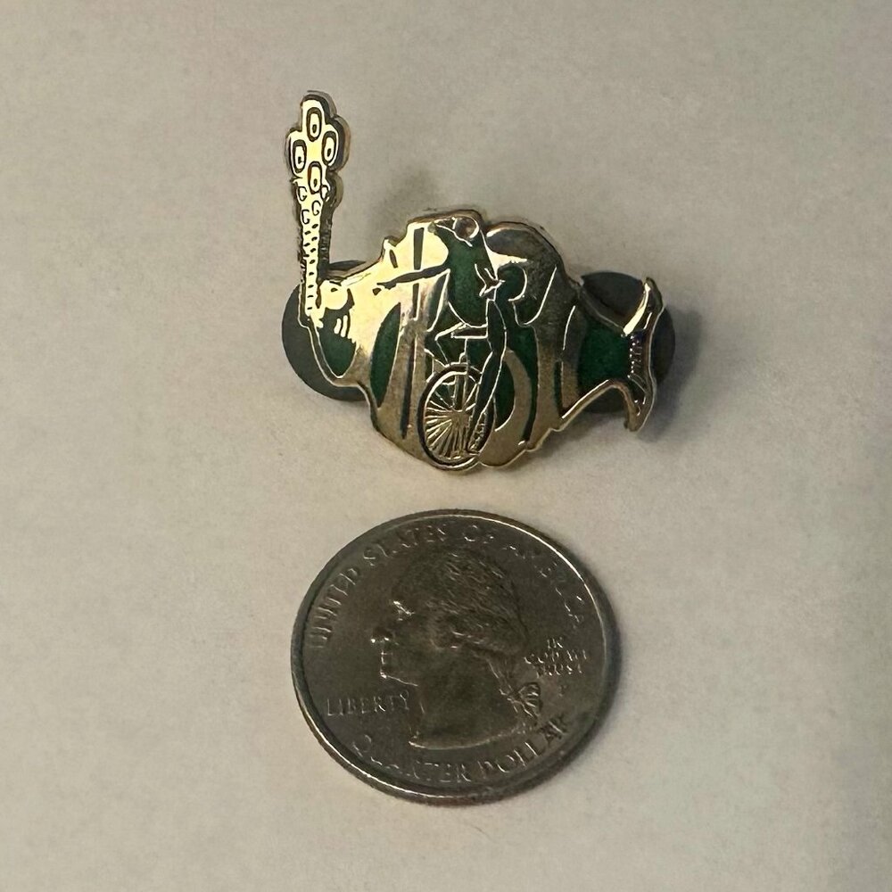 DAT BOI Frog on Unicycle PHISH pin Green & Gold